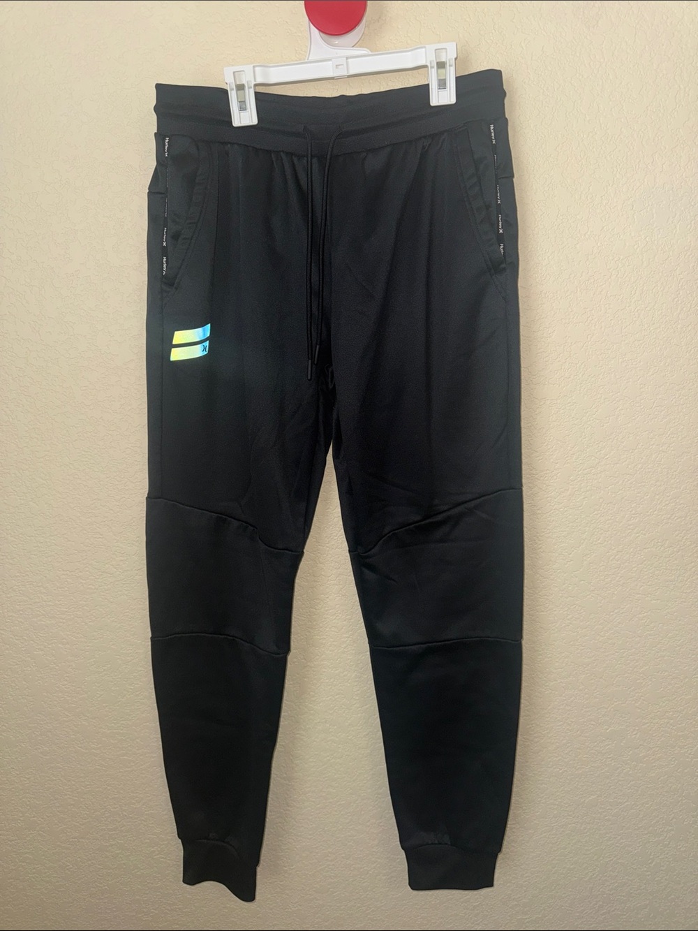 Hurley Boys Large Black Athletic Jogger Pants Performance